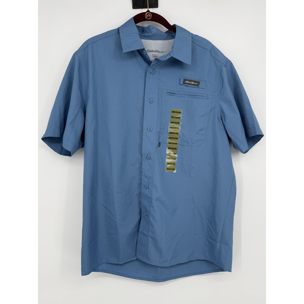 Eddie Bauer Men's Short Sleeve Button Down Medium NWT
